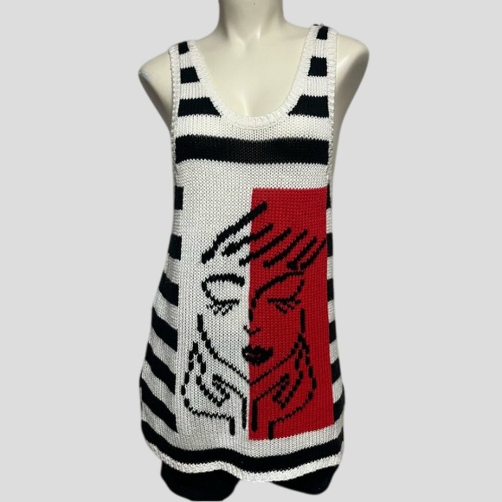 Vintage 1984 Eve Roth Jump Knit Long Tank Top